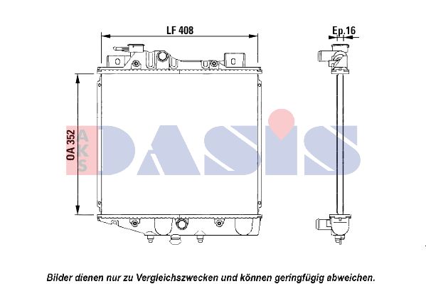 AKS DASIS Радиатор, охлаждение двигателя 360009N